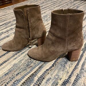 Tory Burch Brown Suede Ankle Booties